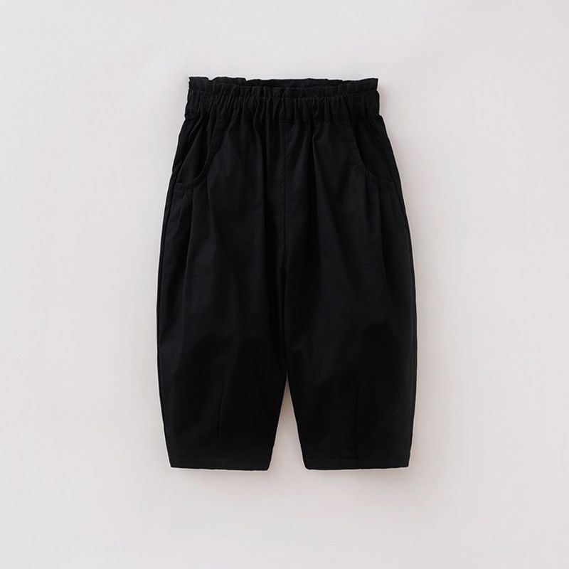 Mark Jenny Yunrou Pima Cotton Girls  Pleated Carrot Pants Baby Pants 2026 Spring New Style 560115 Gray Black 110