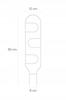 White Metal Support for Climbing Plants Portale High 60cm - Scandinavian Ladder for Flowers and Pots, Modern Support Frame for Monstera, Hoje