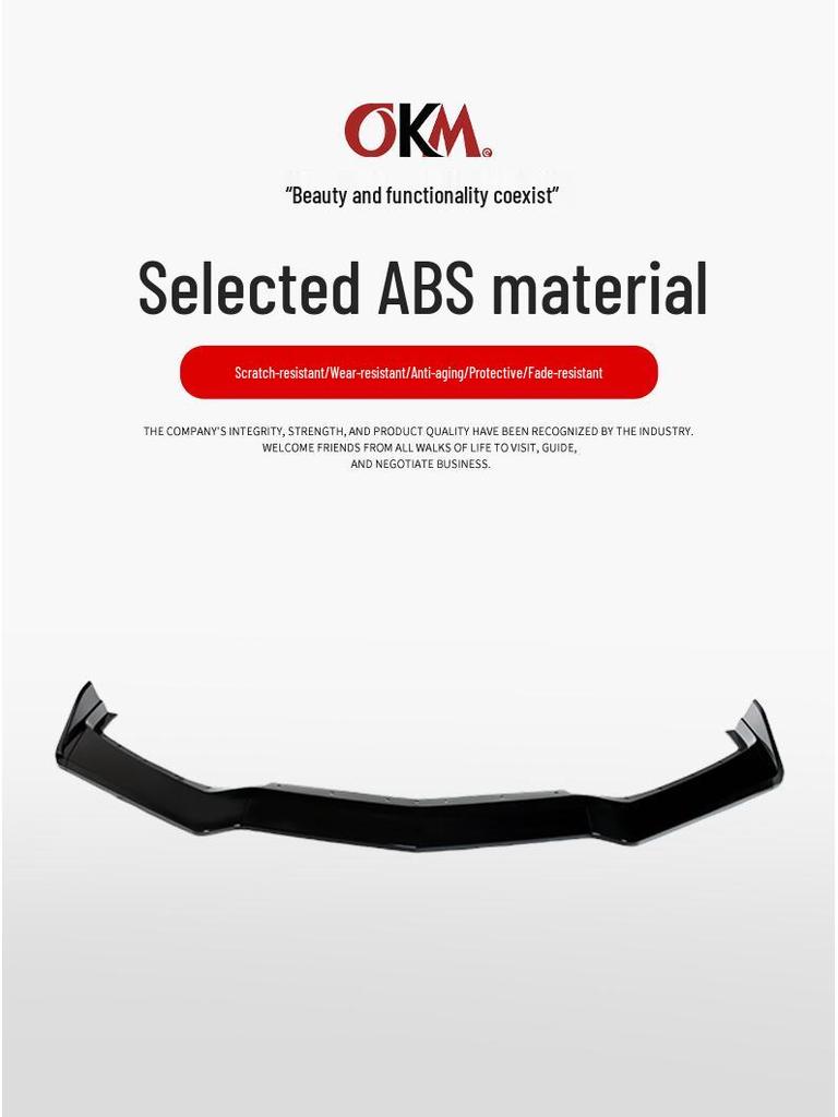Fits Chevrolet Corvette C8 (2020-2024) Front Splitter: Five-Section Modified Lip Kit