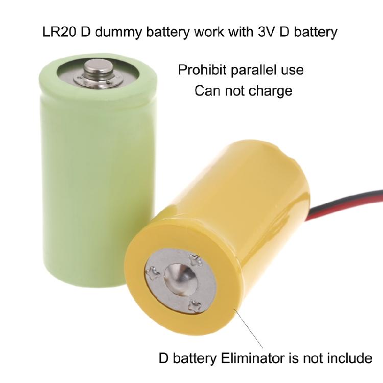 Fake Battery Casing LR20 D False Battery Placeholder Cylinder Conductor for DIY