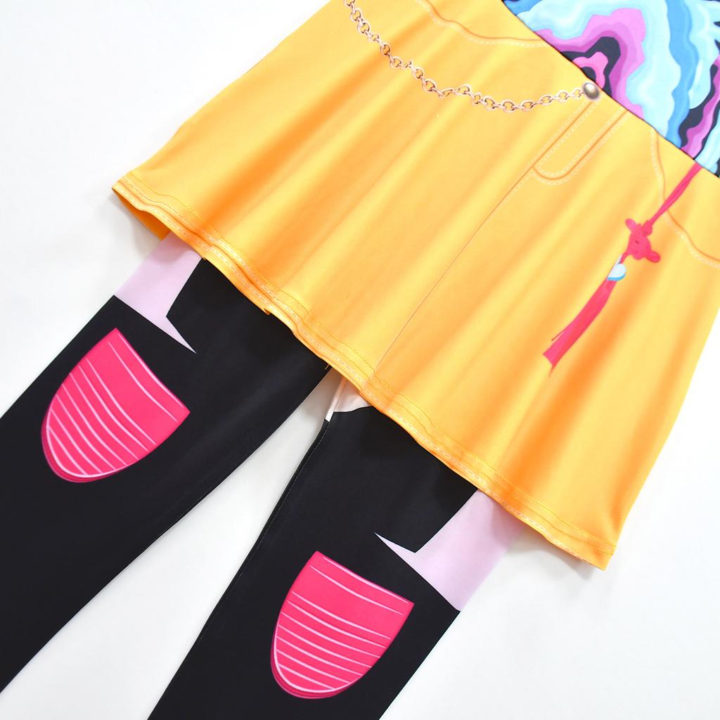 Children's Fun Printed Half body Skirt Pants And Jumpsuit