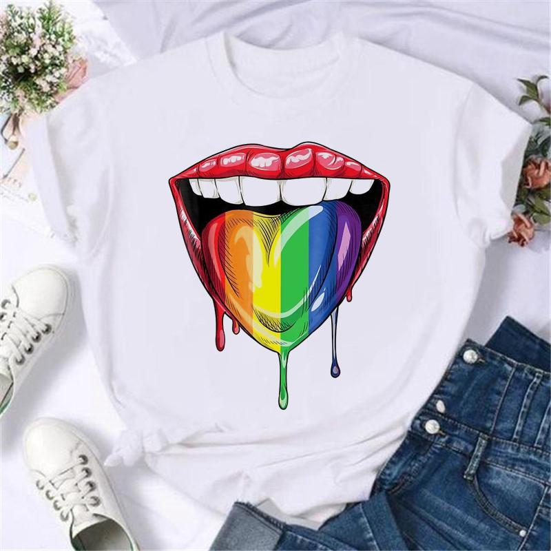 Léto Nová Móda Grafický Potisk Lgbt Trička Dámská Vtipná Trička Ležérní Top s Krátkým Rukávem Trička Dámské Unisex Oblečení