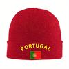 Portugiesische Flagge Mützen Beanie Mützen Grafik Strickmütze Winter Y2K Cool Unisex Damen Hippie Thermisch Elastische Kappe
