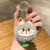 Sleutelhanger Hanger met Bel Bont Vos Gezicht Roze Pootafdrukken Zacht Pluche Sleutelhanger Tassen Rugzakken Decoratieve Accessoires