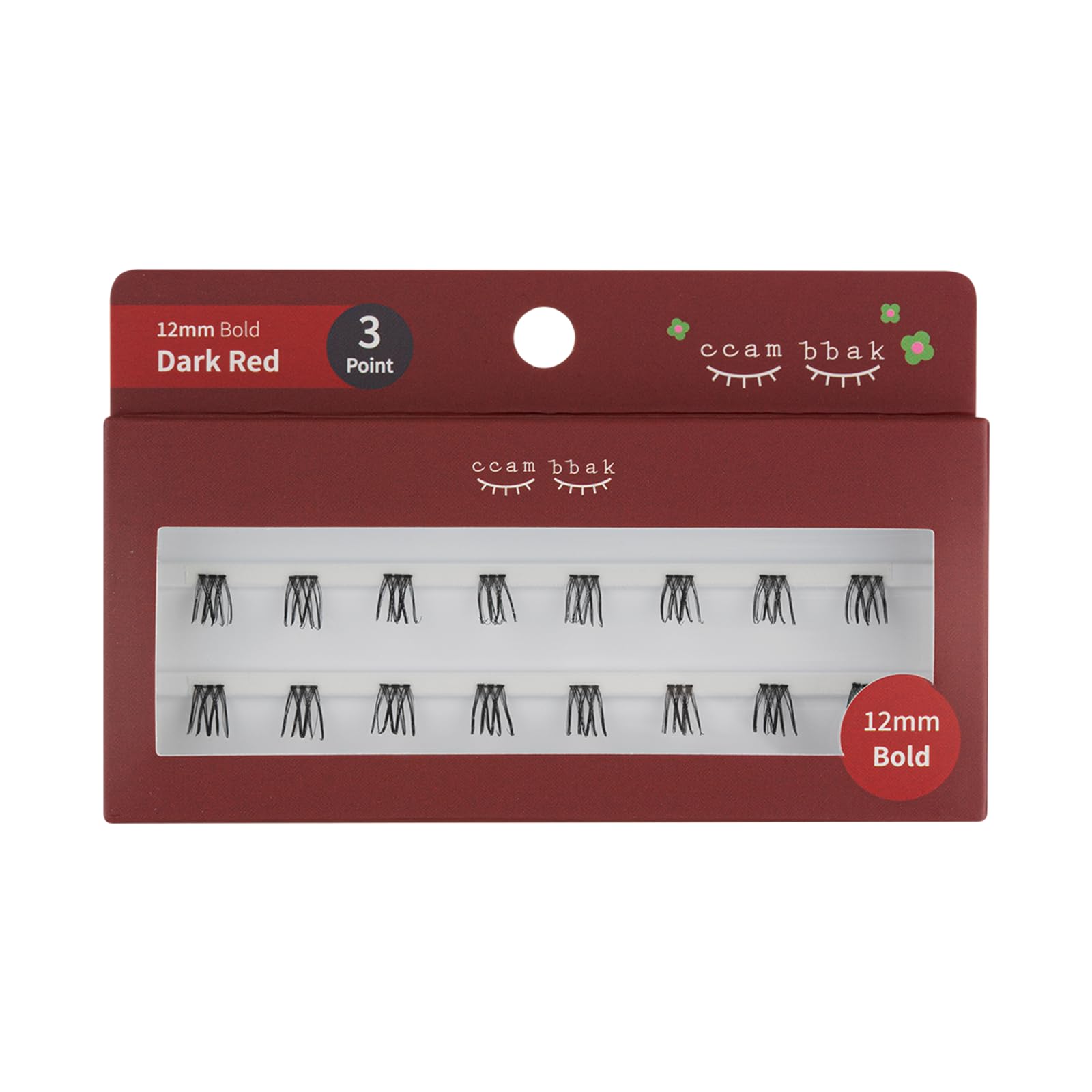 

CCAMBBAK Bold Partial Eyelash Extensions, Semi-Permanent, Idol Type, 10mm-12mm, Natural, Popular DIY False Eyelashes (12mm, 3 Point)