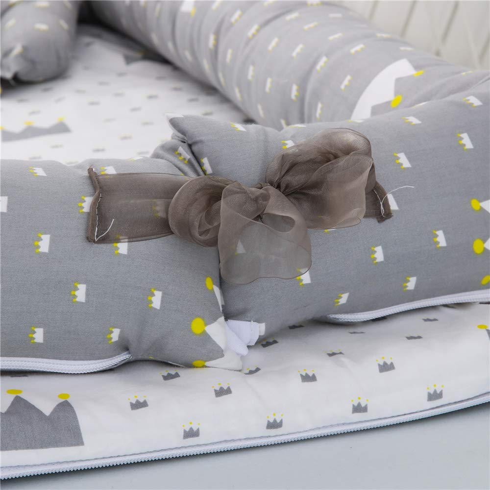 Luddy Baby with Portable Baby Months Crib, Newborn, Pillow, Bed-in-Bed, Foldable, Crib, Co-sleeping, Portable, Breathable, Washable, Gift, 0-24