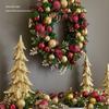 Rattan Christmas Wreath & Tree Set: 50/60/80CM Door Hanging & 2.7M Garland, Perfect for Holiday Window Décor