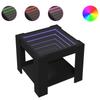 LED Coffee Table Black 53 x 53 x 45 cm Engineered Wood