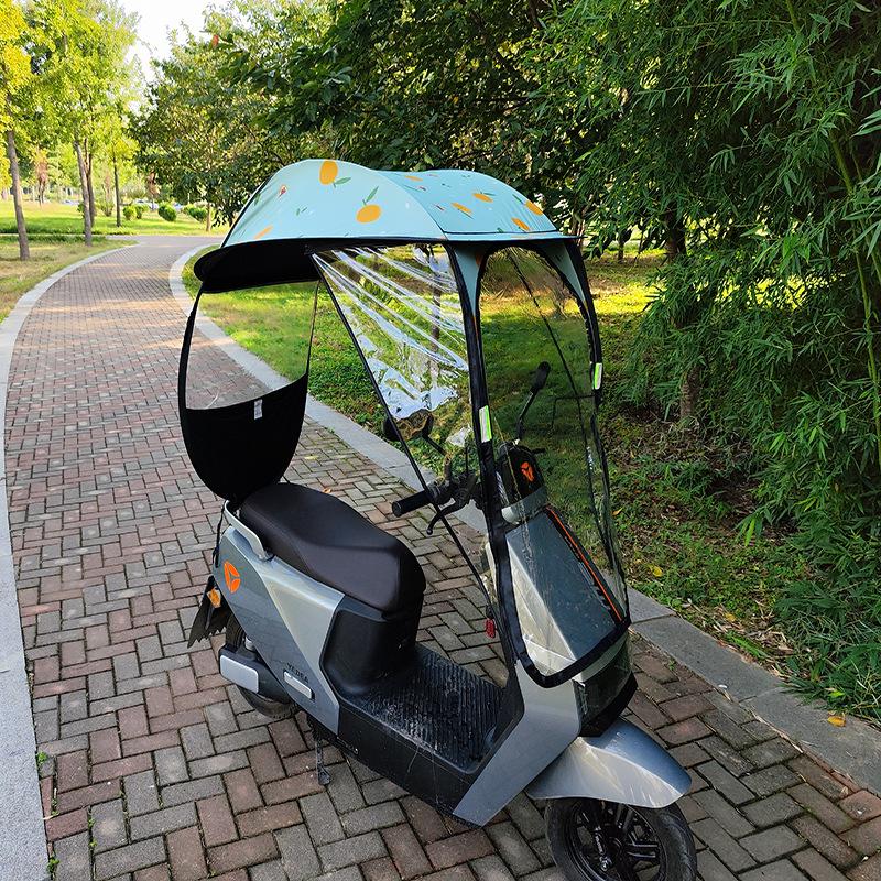 Electric Vehicle Sunshade & Rainproof Canopy for Bicycles and Motorcycles