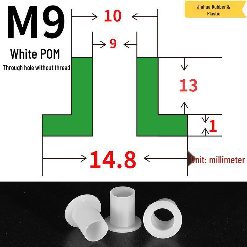 T-förmige Nylon-Dichtungsscheibe M3-M35 Gewinde Isolierabstandshalter