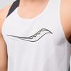 SAUCONY Spliced Logo Cartoon Anime Sports Running Breathable Soft Lightweight Round Neck Sleeveless Vest Men Vests White SC2220090-1
