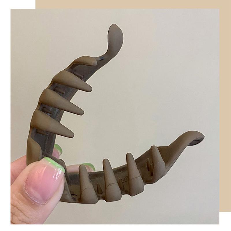 Matte Banana Hair Claws for Women Vertical Twist Clip Korean Fashion High Ponytail Fixed Hair Clip Hairstyle Hair Accessory