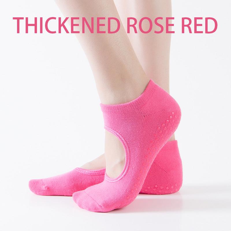 Yoga Socks For Women With Grip And Non Slip Toe Socks For Ballet Pilates Barre Dance Premium Combed Cotton