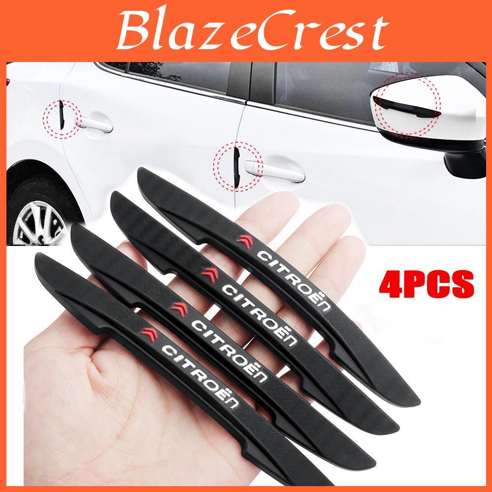 4pc Door Strip Car Anticollision Bumper Protection Sticker Rear View Mirror Antiscratch Parts For Citroen C1 C3 C4 Celysee C2