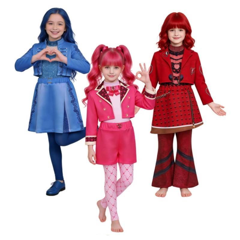 Descendants Wicked Wonderland Children Cosplay Costume For Halloween Stage Performance