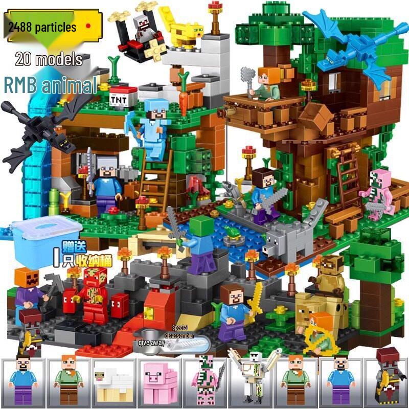 Minecraft Steve's Treehouse Adventure Set - Building Blocks Toy for Kids