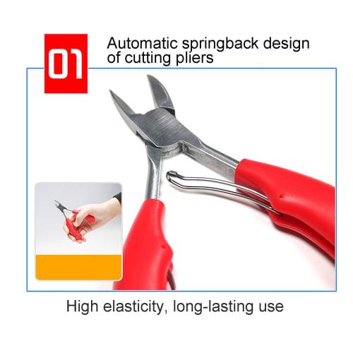 Pig Teething Pliers, Ergonomic Pig Clippers for Cutting Baby Teeth of Small Animals like Piglets and Rabbits (Red)