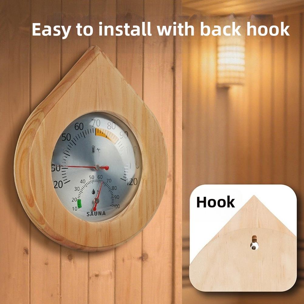 

Sauna Wall Hygrothermograph for Indoor Temperature and Humidity Tracking Built with For Durable Wood and Copper Materials China Mainland