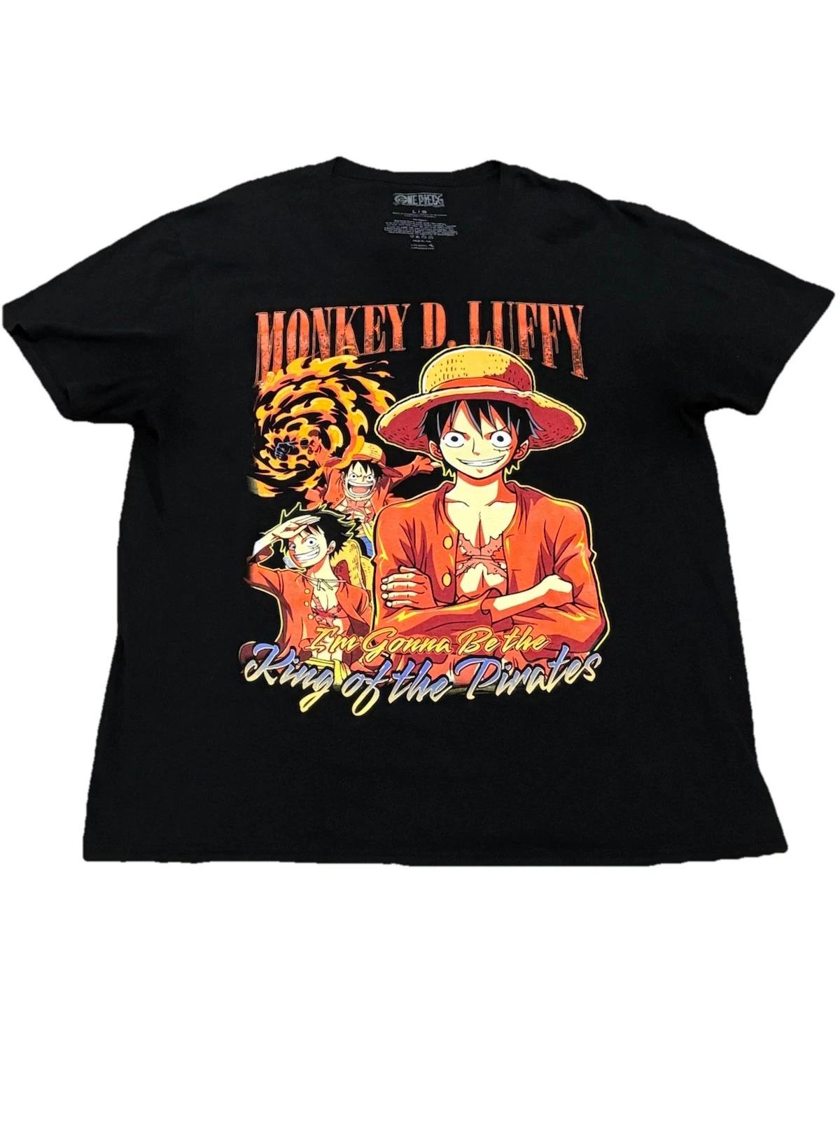 One Piece Monkey D. Luffy King of the Pirates Men’s Size Large T-shirt Anime 2XL