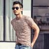 Abbigliamento da Uomo Manica Corta Girocollo Spalla Larga Sportivo Alta Elasticità Camicia Mimetica