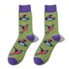 Trendy Stocking Style - Men's Large Size Mid-Calf Cotton Socks - Animal Life Series Theme Trendy Stockings
