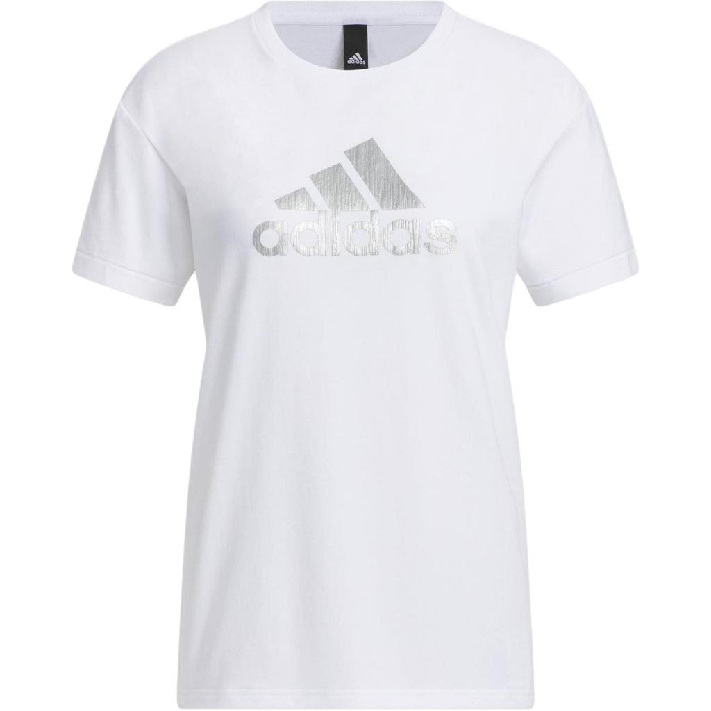 Adidas Rc Graphic Short Sleeve Tee With Letter Logo Print Women Tops White IP7086