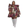 Plus Size Women Fashion Printed Button Shirt Dress