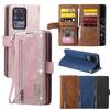 Reißverschluss Portemonnaie Hülle für Samsung Galaxy S25Ultra S24 Ultra 24FE S25 Plus Leder Hülle Ständer Handyhülle Bargeld Karten Tasche