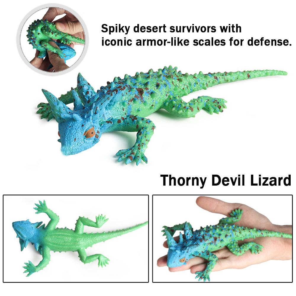 TPR Gerçekçi Kertenkele Oyuncak, Yüksek Kalite, Yumuşak Dayanıklı Yıkanabilir Ultra Detaylı Tasarım, Doğum Günü, Noel ve Okula Dönüş Hediyesi