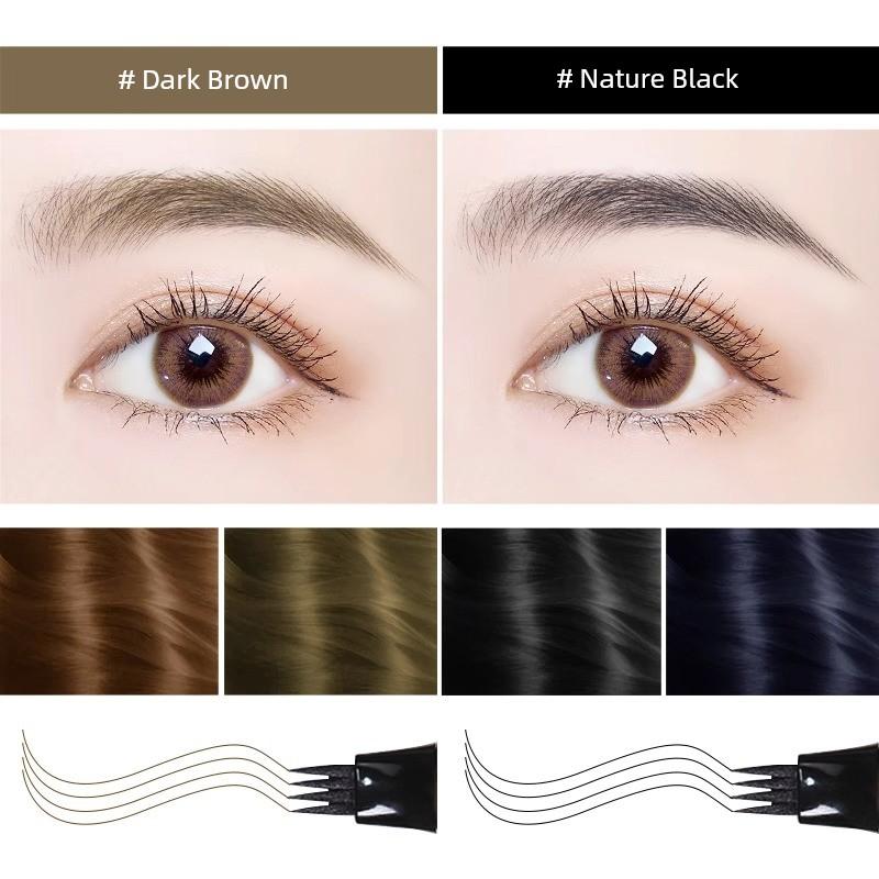 SUAKE Four Fork Nature Wild Eyebrow Pencil Waterproof Sweatproof Fadeless Gray Brown Novice Handy Gadget Official Authentic Products