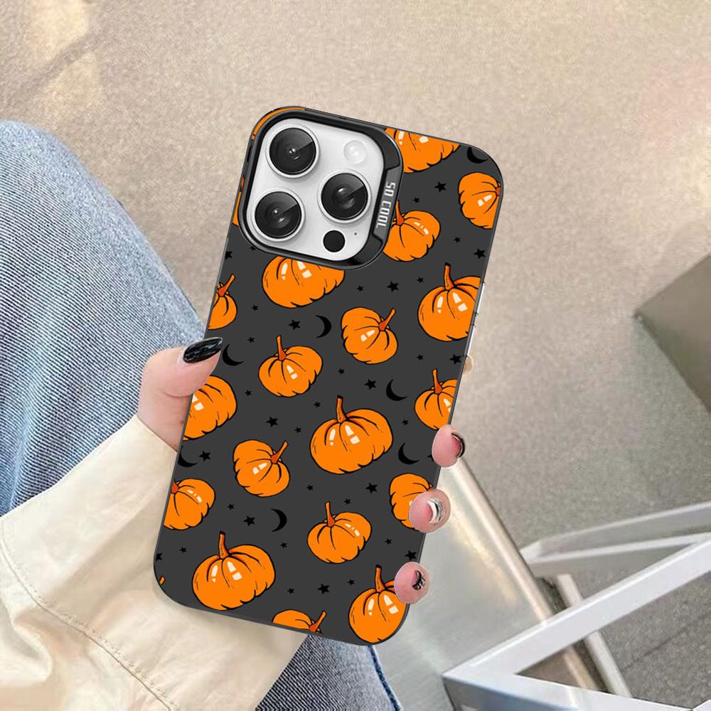 Pumpkin Phone Case For IPhone 16 15 14 13 12 11 Pro Max X XR XSMAX 8 7 Plus Matte Shockproof Back Cover