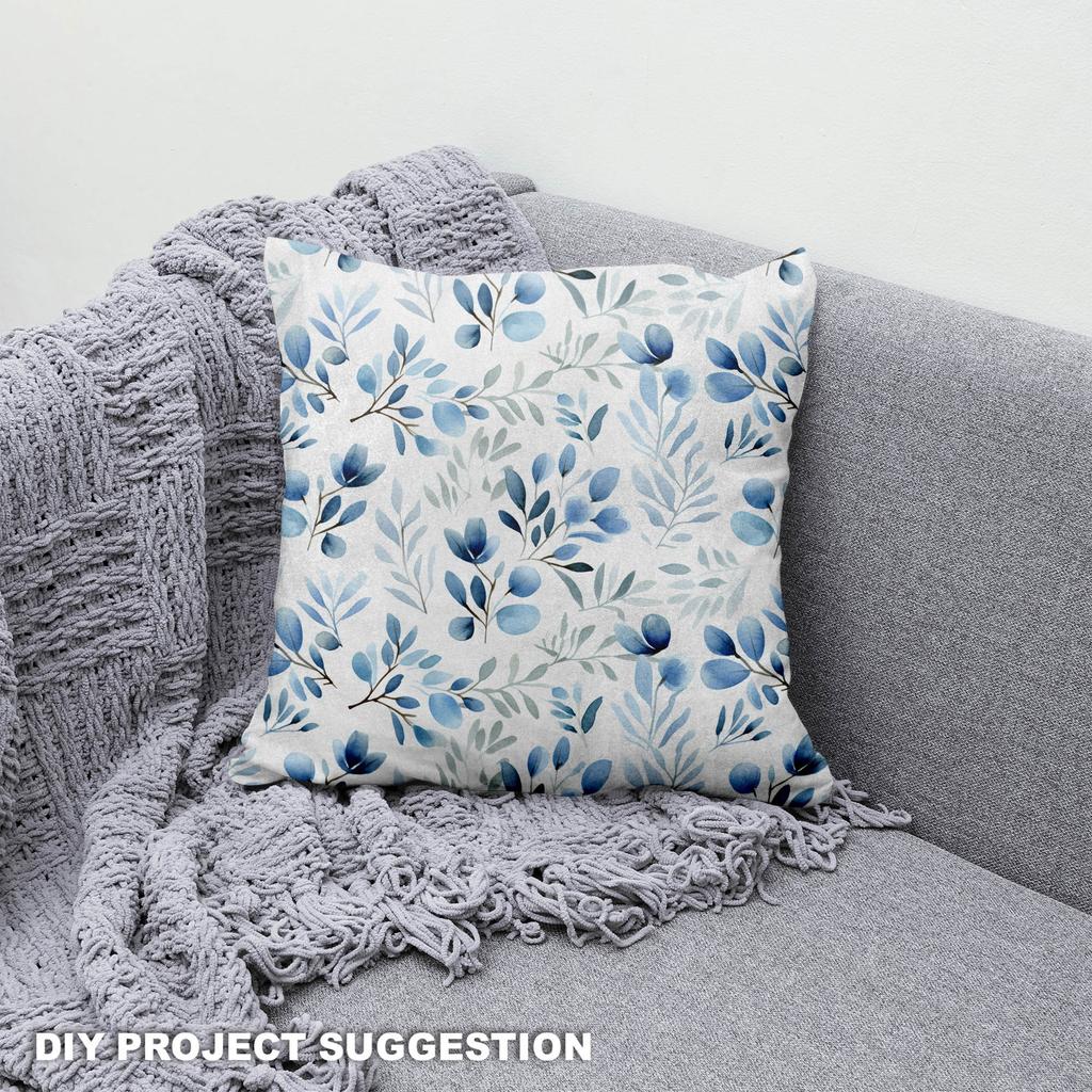 Royal Samt Stoff Polyester Zum Nähen - Motiv Blätter - Rdx2353
