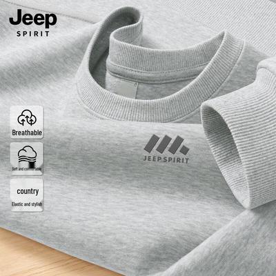 JEEP SPIRIT Men's Loose Fit Round Neck Sweatshirt (2025 Collection)