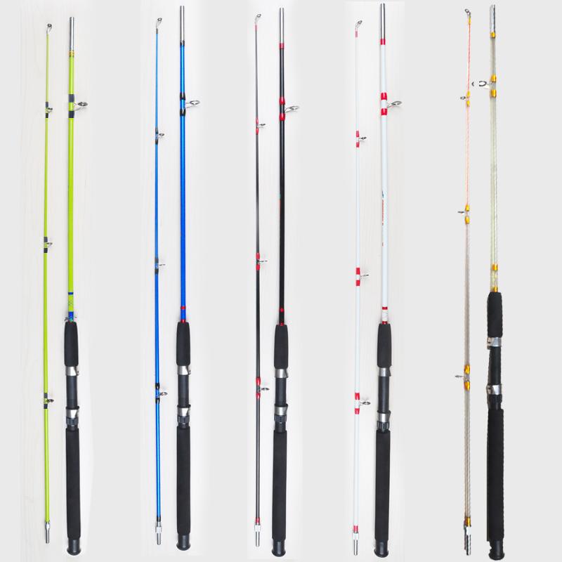 Ultra Hard Glass Steel Fishing Rod Sea Fishing Gear Straight Handle Anchor Rod Boat Shore Kayak Lake River Stream