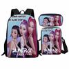 Set da Scuola a Tre Pezzi Huntrix Kpop Witch Hunters K-Pop Studente, Zaino Borsa Astuccio