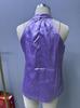 Autumn Satin Solid Color Off-the-Shoulder Halter Top for Women
