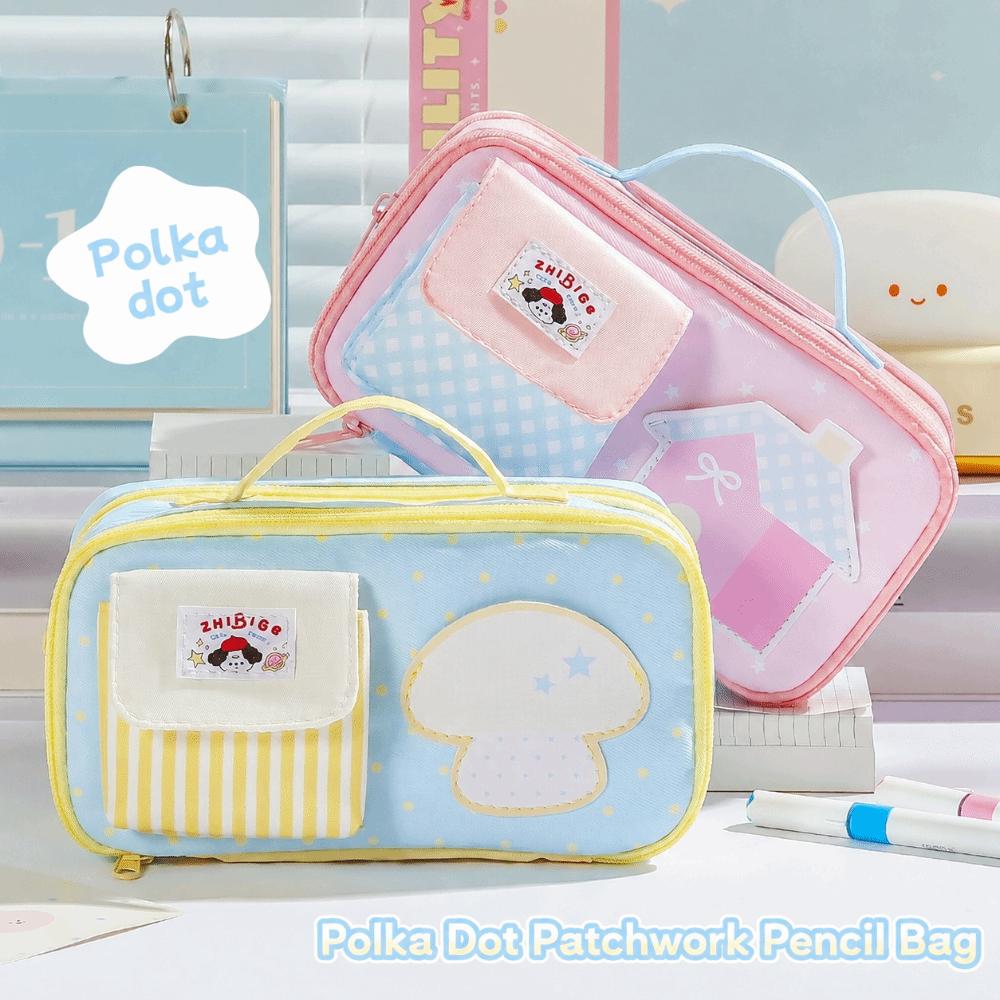 Large Opening Pen Bag 9-Layer Divided Stationery Bag Cartoon Stationery Organizer  Students