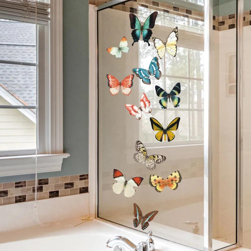 Large Size Butterfly Stickers Anti-Collision Glass Clings Doors Glass Decor Home Decoration Stickers