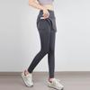 Women's High-Waist Yoga Pants - Autumn/Winter Quick-Dry 2-in-1 Design for Fitness and Morning Run