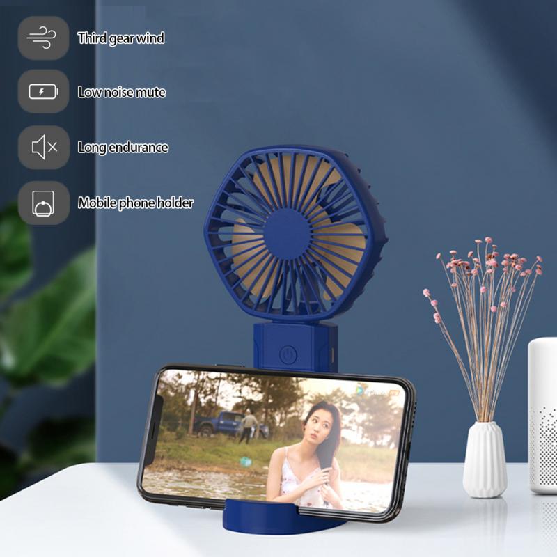 Handheld Fan Cooling Fans Usb Rechargeable Desktop Fan Low Noise Air Cooler for Student Small Pocket Mini Fan