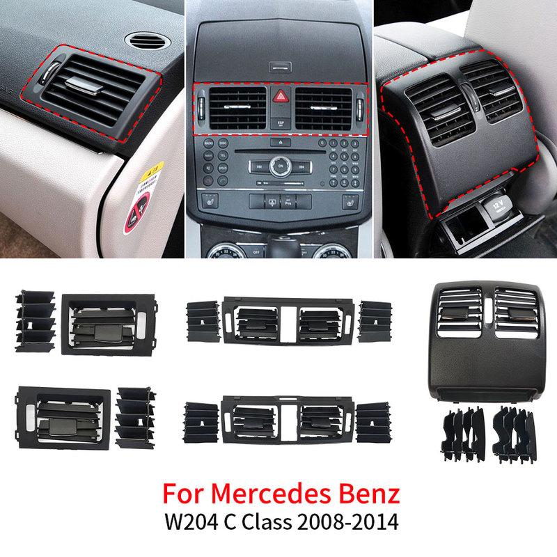 Car Front Rear AC Air Vent Grille Panel Cover Replacement Accessory For Mercedes Benz C Class W204 2008-2010 C180 C200 C220 C300