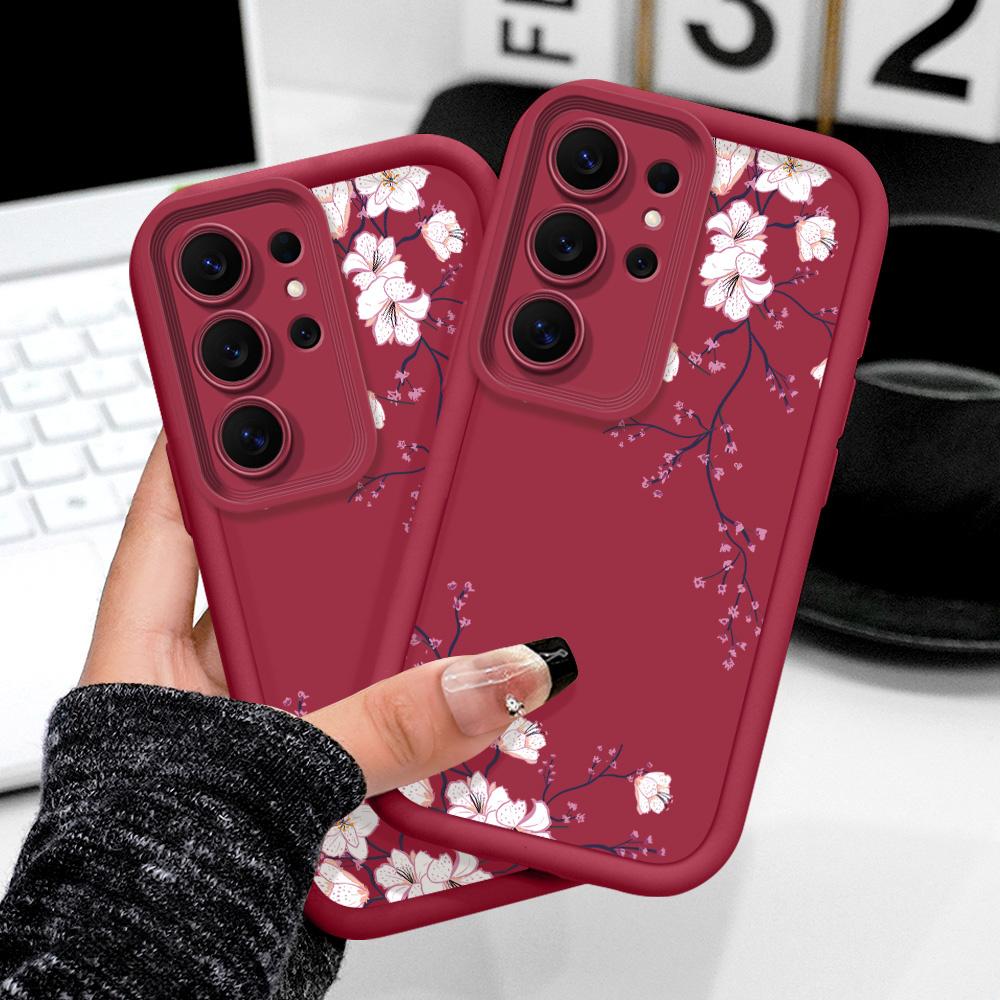Spring Flowers Phone Case For Samsung Galaxy S26 S25 S24 FE Plus Ultra 5G Staircase Soft Cover