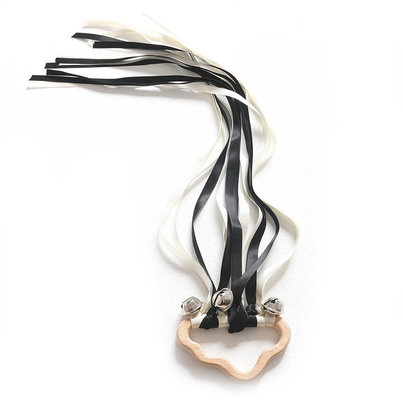 Sensory Toy Non-Toxic Baby Ribbon Ring Newborns Develop Color Recognition Sensory Toy