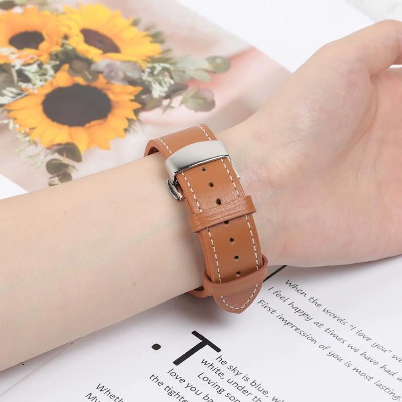 Premium Leather Band for Samsung galaxy watch 8 40mm 44mm  Business Strap for galaxy watch 8 classic 46mm Smartwatch Bracelet