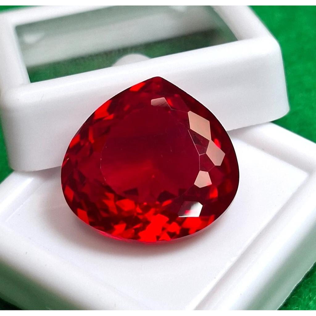 Certified Natural Red Ruby Mozambique Pear Cut 19-21 Ct Fabulous Loose Gemstone