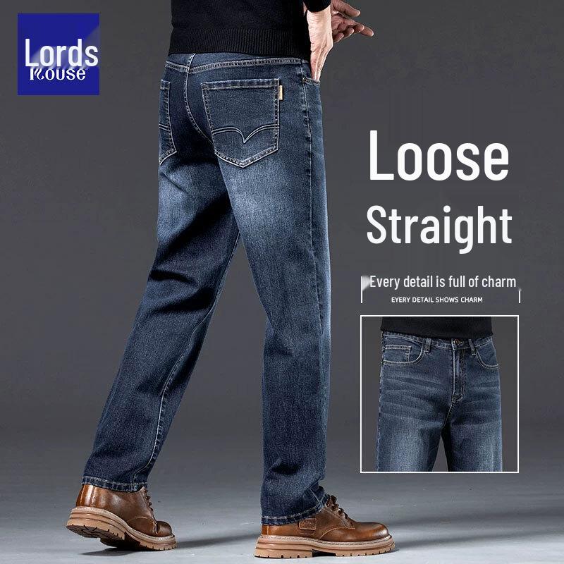 LOTTUS Men's Slim Fit Straight Leg Stretch Jeans
