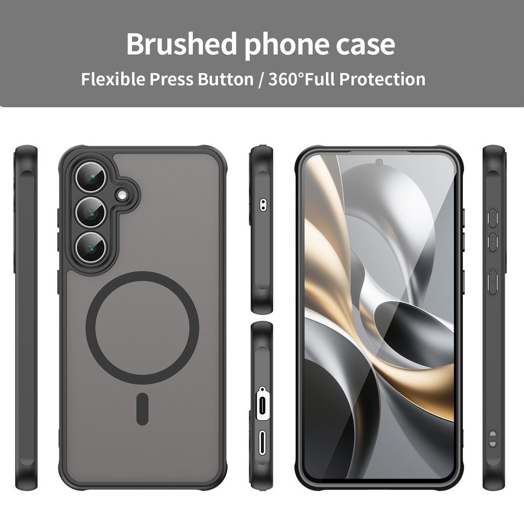 For Samsung Galaxy S25 FE Case Compatible with MagSafe Anti Drop PC+TPU Phone Cover