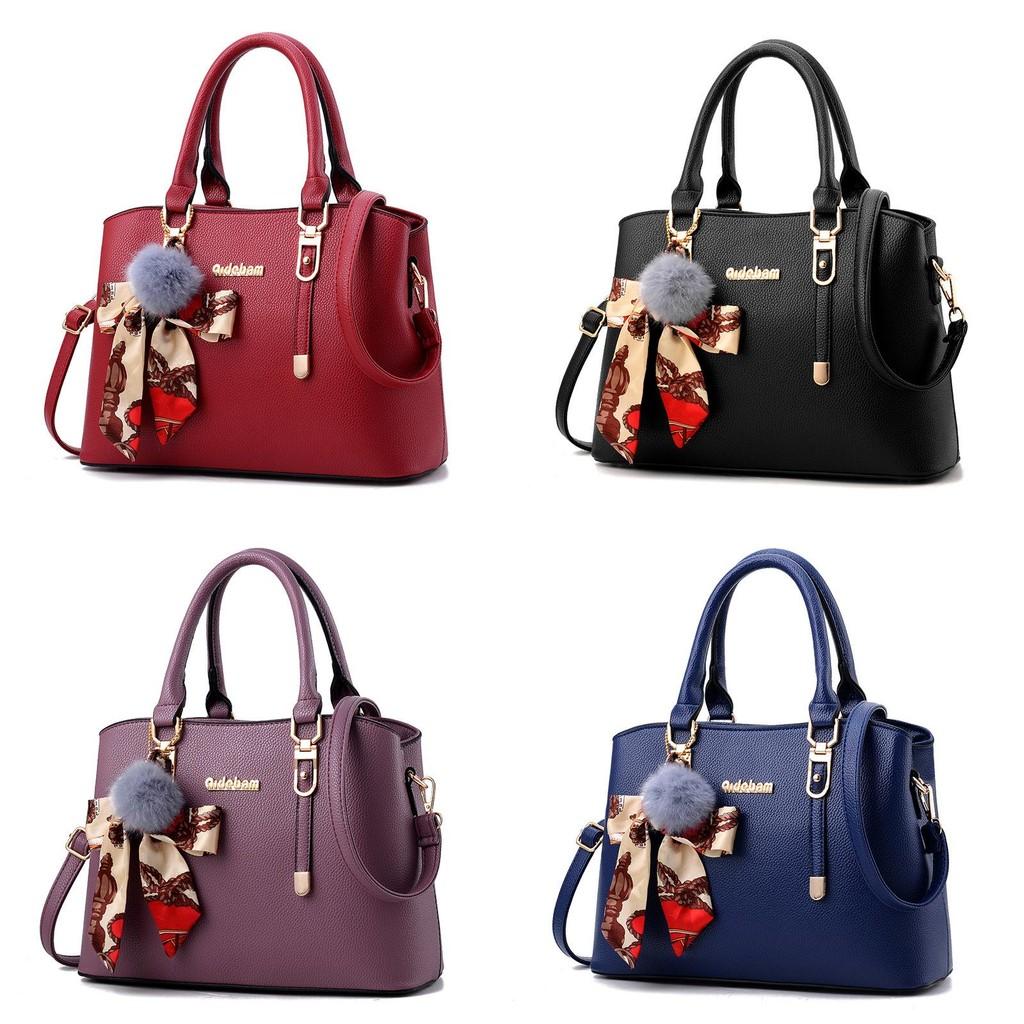 Retro Fashion Simple Crossbody Bag Handbag Bow Pendant Single Shoulder Strap