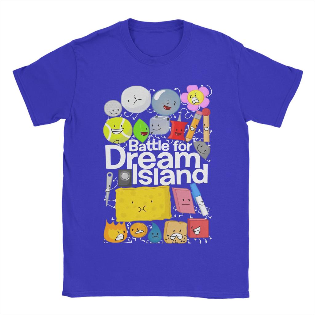BFDI Battle for Dream Island T-shirt Letni Bawełniany T-shirt Męski Harajuku Koszulka z Własnym Logo Krótki Rękaw Y2K Retro