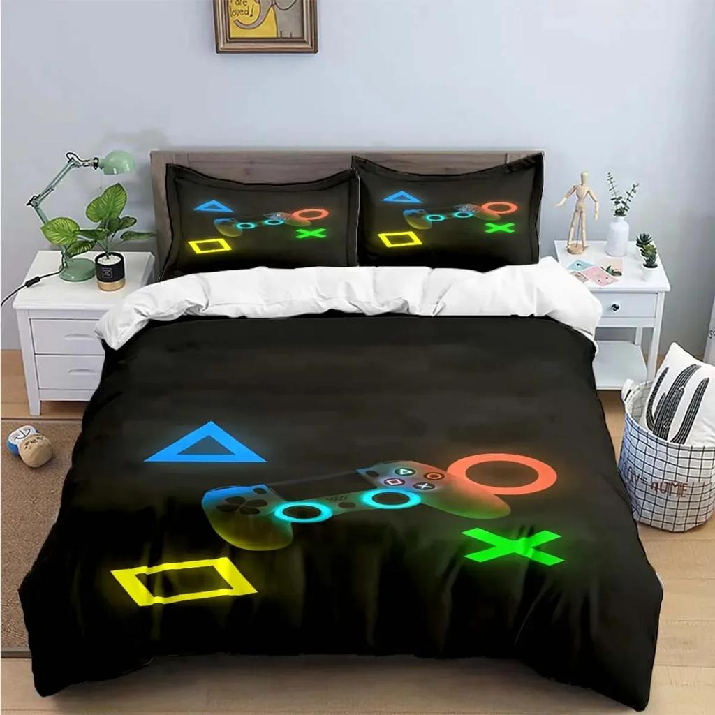 Gamer Controller Print Bedding Sets Exquisite Bed Supplies Set Duvet Cover Bed Comforter Set Bedding Set Luxury Birthday Gift